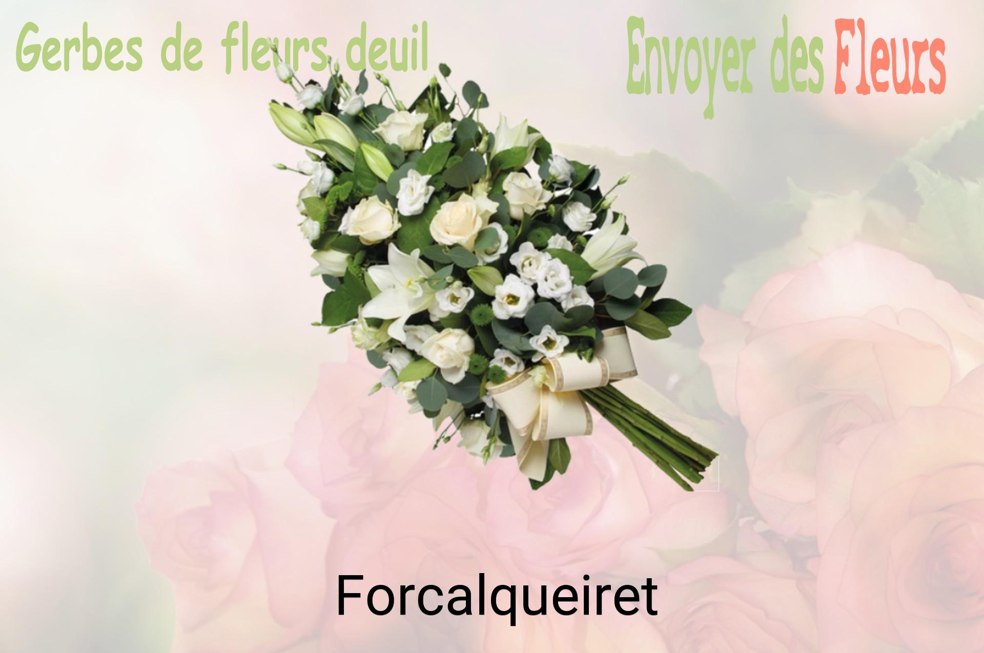 Gerbe de fleurs de deuil livrée à Forcalqueiret